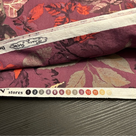 Fall Leaves Fabric in Mauve, 1.75 yards - Picture 5 of 6